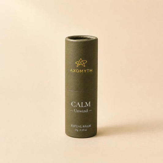 AXOMYTH CALM ritual balm — front label view