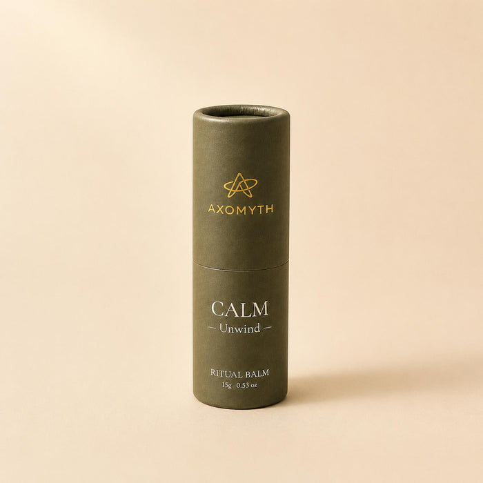 AXOMYTH CALM ritual balm — front label view